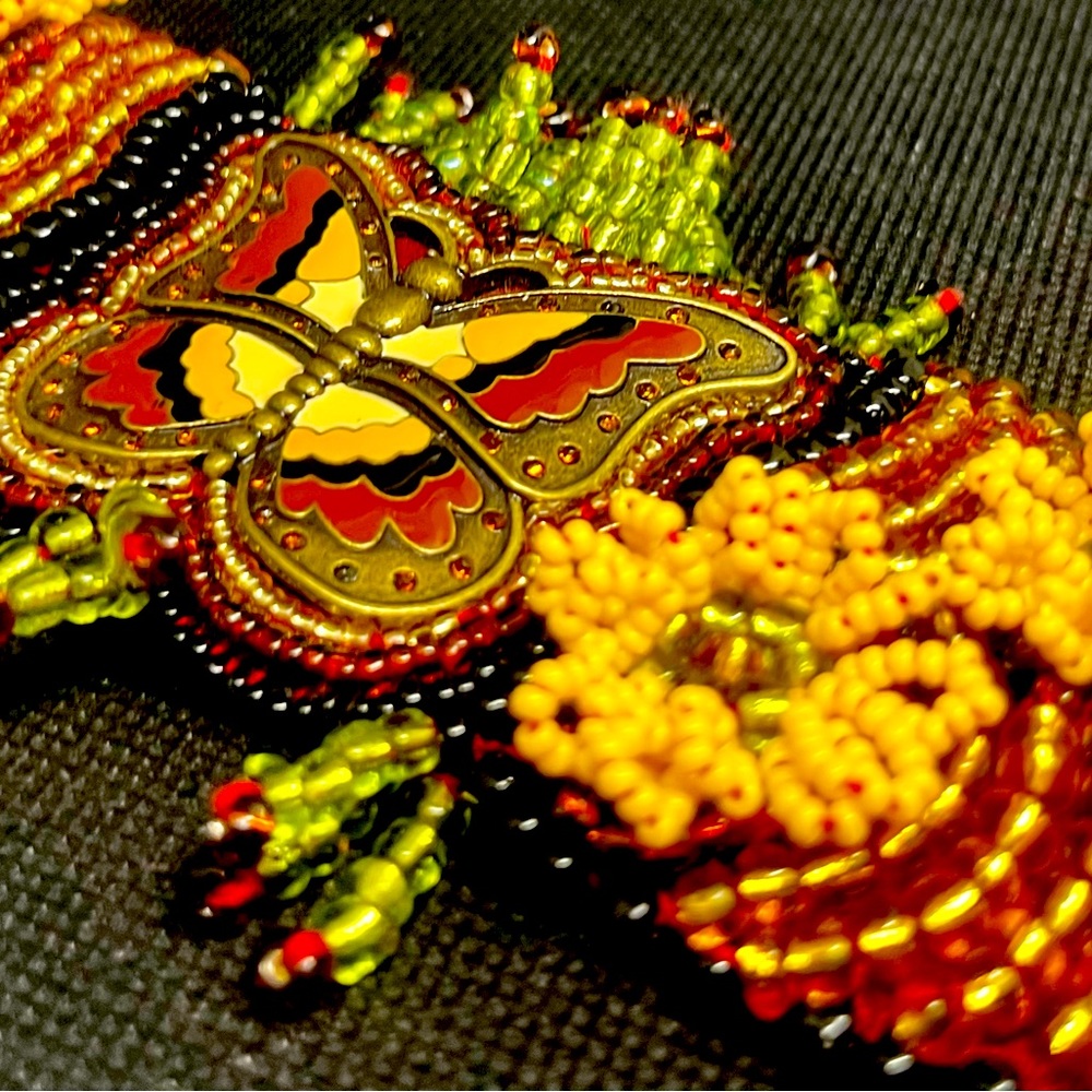 Hand-crafted beaded cuff brace